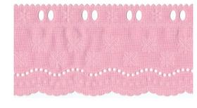 Bordado Inglês Prensado 6,5cm Várias Cores kit 3un total 30m