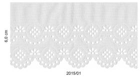 Bordado Inglês Prensado 6cm Várias Cores kit 3un total 30m