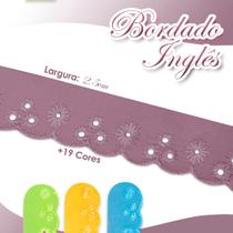 Bordado Inglês - Rolo Com 13,7 Metros - Rose - Nº: 135 - Ctl61 - Nybc