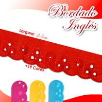 Bordado Inglês - Rolo Com 13,7 Metros - Vermelho - Nº:145 - Ctl61 - Nybc