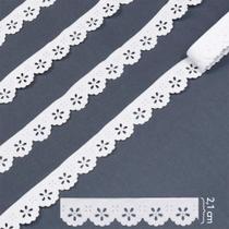 Bordado Marilda Mod. 01 Mini Lasynha Sem Goma 10 Metros - Branco Bordado Marilda Mod. 01 Mini Lasynha Sem Goma 10 Metros - Branco