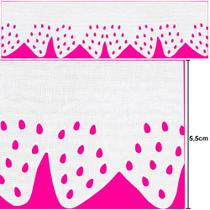 Bordado Marilda Mod. 12 Morango 10 Metros - Branco Bordado Marilda Mod. 12 Morango 10 Metros - Branco