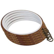 Bordados, argolas, guofa, 8 polegadas, madeira imitada, plástico x5