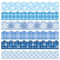 Bordas de quadro de avisos xadrez BeyUmi Winter Snowflake 96 unidades