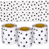 Bordas do quadro de avisos AWIZOM Black Dots 99 pés x 9 cm 3 rolos