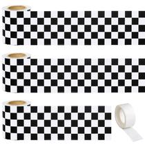 Bordas do quadro de avisos FOBSME quadriculado preto branco x3 Bordas do quadro de avisos FOBSME quadriculado preto branco x3