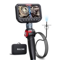 Borescópio Articulado Ralcam com Dupla Lente 5", Sonda Fina de 6,5mm, Câmera de Inspeção Endoscópica Articulada com Cabo Flexível de 1,5m para Motor, Automotivo, HVAC e Tubulação