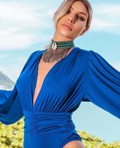 Bori Malha Com Laycra Cor Azul Manga Longa Tamanho M Bori Malha Com Laycra Cor Azul Manga Longa Tamanho M