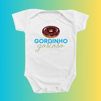Borizinho Body de Bebê Roupa Gordinho Gostoso Temático neutro Presente Pai Mãe