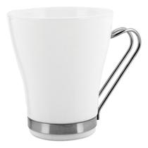 BORMIOLI ROCCO AROMATECA XÍCARA CAPPUCCINO 10x8x8cm 230ml VIDRO TEMPERADO BRANCO ALÇA INOX BORMIOLI ROCCO AROMATECA XÍCARA CAPPUCCINO 10x8x8cm 230ml VIDRO TEMPERADO BRANCO ALÇA INOX