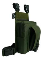 Bornal Tático de Perna com Porta Magazine Duplo Verde Bornal Tático de Perna com Porta Magazine Duplo Verde