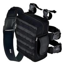 Bornal Tático Pochete De Perna Modular + Cinto Guarnição Na