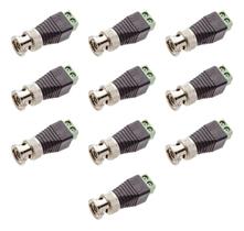 Borne Bnc Macho Cftv - Emb 10pçs - Tebera