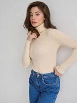 Bornladies básico gola alta blusas femininas outono inverno topos fino pulôver c