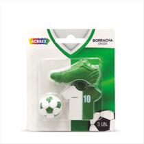 Borracha Acrilex futebol verde e branco Borracha Acrilex futebol verde e branco