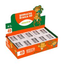 Borracha Branca 40 Escolar - Atacado 40 Unidades