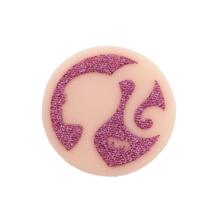 Borracha Branca Barbie Glitter TRIS Rosa