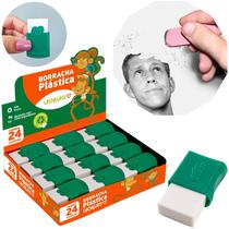 Borracha Branca Escolar Com Capa Leo&leo Caixa 24 Un