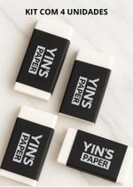 Borracha Branca HB Yins Kit 4 Unidades, Escritório e Escola
