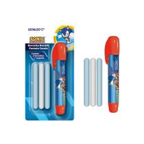 Borracha Caneta Retrátil Sonic 1 Suporte + 3 Borrachas