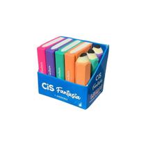 Borracha cis fantasia em formato de livros e lápis - 7 peças