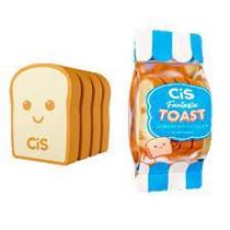 BORRACHA CIS FANTASIA TOAST - Borracha Escolar em Formato de Torrada BORRACHA CIS FANTASIA TOAST - Borracha Escolar em Formato de Torrada