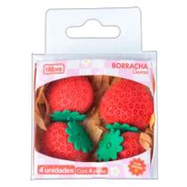 Borracha colorido Be Berry com 4 unidades 390640 - Tilibra