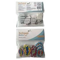 Borracha Comic 12 Unidades School Basics Coloridas