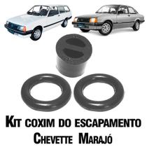 Borracha Coxim Escapamento Chevette Marajó Kit 3 Pçs Borracha Coxim Escapamento Chevette Marajó Kit 3 Pçs