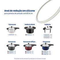 Borracha Da Panela De Pressão 20 cm e 24 cm Vancouver Valencia 4,5 e 6 Litros
