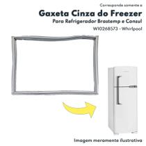 Borracha da Porta do Freezer Para Geladeira Brastemp e Consul Whirlpool Original W10268573