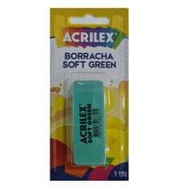 Borracha De Apagar Soft Green Blister Caixa com 50 Unidades - Acrilex