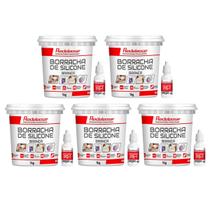 Borracha De Silicone Branca Alta Flexibilidade para Moldes Com Catalisador (5,150 Kg) Borracha De Silicone Branca Alta Flexibilidade para Moldes Com Catalisador (5,150 Kg)