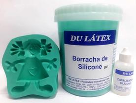 Borracha de Silicone para moldes e formas 1kg - BV Cor Verde + Catalisador 25gr. - Du latex
