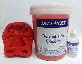 Borracha de Silicone para moldes e formas 1kg - Cor Vermelho + Catalisador 25gr. - Dulatex