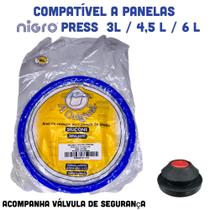 Borracha de Vedação Silicone e Válvula Segurança Panelas Pressão Nigro Press 3L 4,5L e 6L