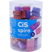 Borracha Decorada CIS Spiro Retangular Cores Pote 32