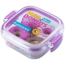 Borracha Decorada Mini Donuts Lancheira C/4 Sortidas Borracha Decorada Mini Donuts Lancheira C/4 Sortidas