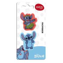 Borracha Decorada Stitch Bl Com 02 Unid Molin