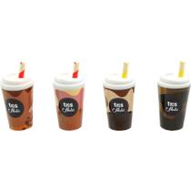 Borracha Decorada TRIS Coffee CUP 4 Modelos Display com 24 Unidades Borracha Decorada TRIS Coffee CUP 4 Modelos Display com 24 Unidades