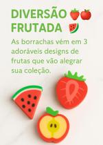 Borracha Divertida Yins Frutas Infantil Escolar, Festa e Brindes Fofos