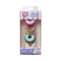 Borracha Donuts Holic Fofurices c/4 Un - Tris Borracha Donuts Holic Fofurices c/4 Un - Tris