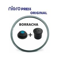Borracha e válvulas Panela Pressão Nigro Press 3 Peças