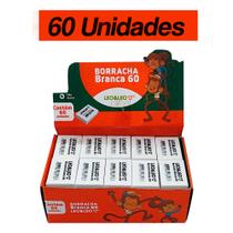 Borracha Escolar Branca Nº60 Caixa com 60 Unidades ATACADO LEOLEO