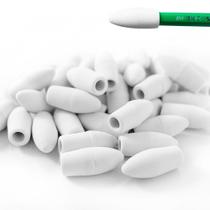 Borracha escolar branca ponteira kit:3 borrachas Borracha escolar branca ponteira kit:3 borrachas