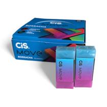 Borracha escolar cis move neon 2 unidades cor:neon roxo e azul