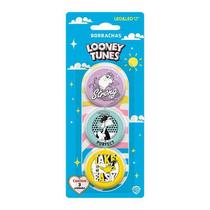 Borracha Escolar Looney Tunes Sortida - Kit 3 Unidades