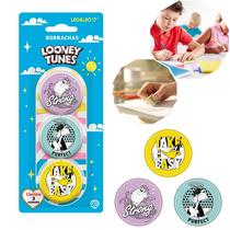 Borracha Escolar Looney Tunes Sortida - Kit 3 Unidades