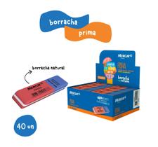 Borracha escolar prima bicolor de apagar - caixa com 40 unidades