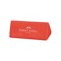 Borracha Escolar Triangular Vermelha Jumbo 1 Unidade Faber Castell